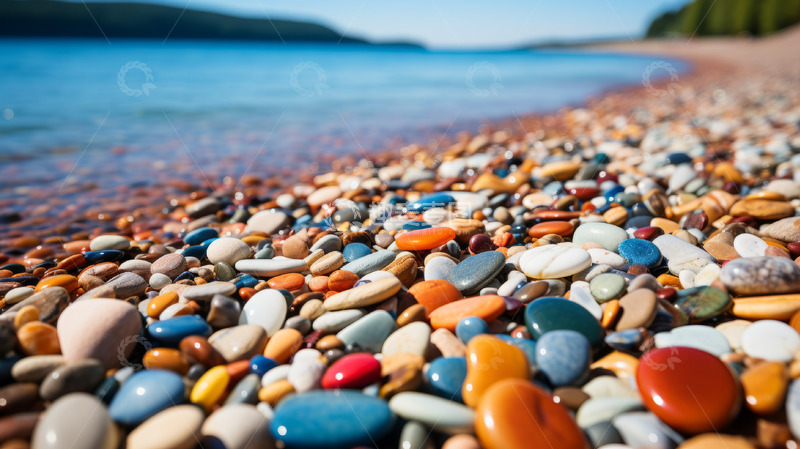 高清大图下载【趣麦麦图】海滩上的鹅卵石