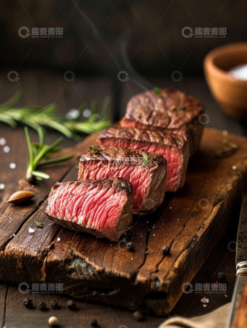 高清大图下载【趣麦麦图】一份美味的烤牛排
