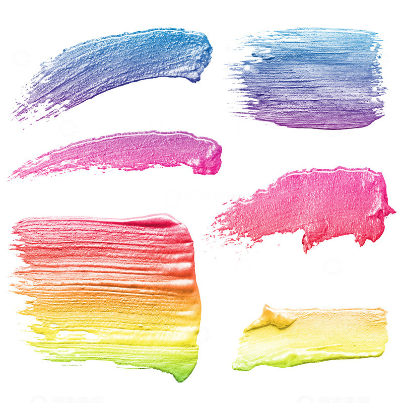 源文件下载【趣麦麦图】色彩笔触色块边框