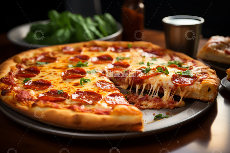 高清大图下载【趣麦麦图】新鲜披萨番茄食物