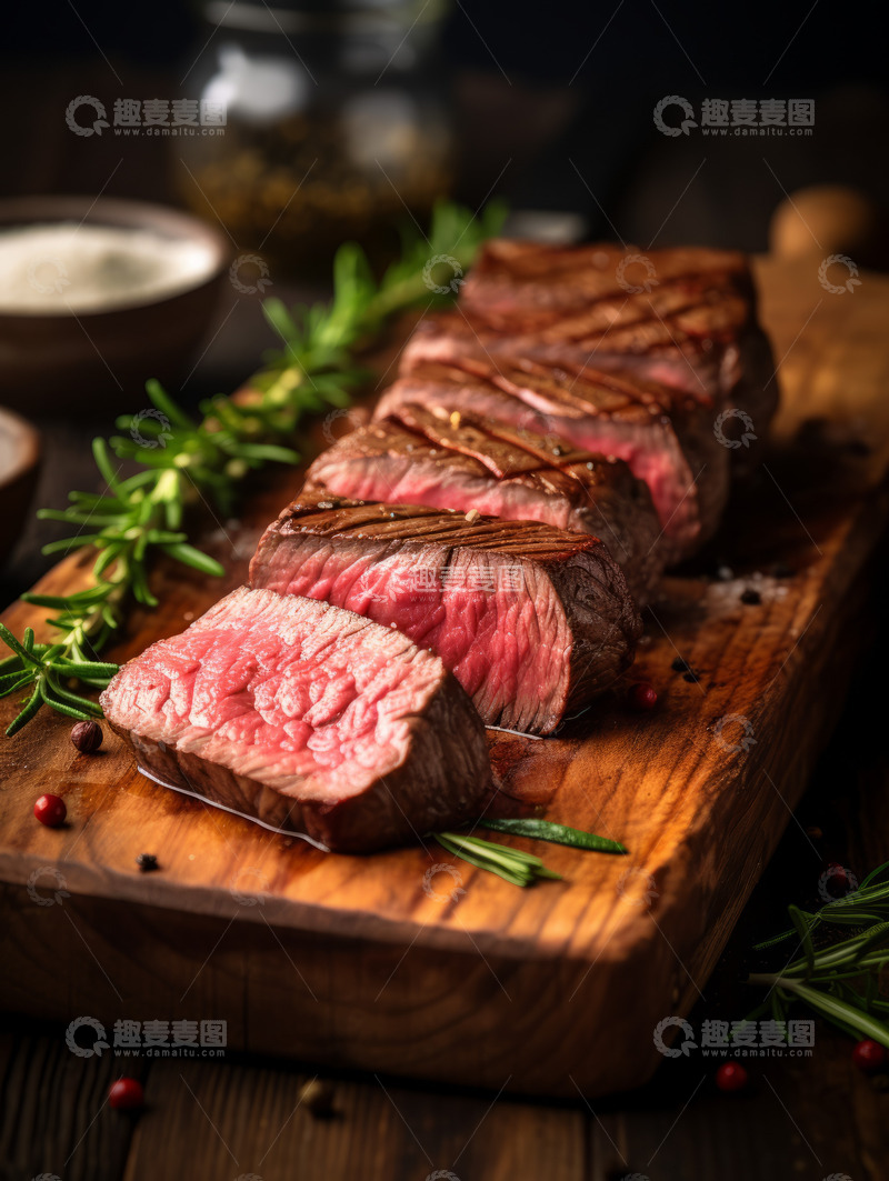 高清大图下载【趣麦麦图】西餐美食烤牛排