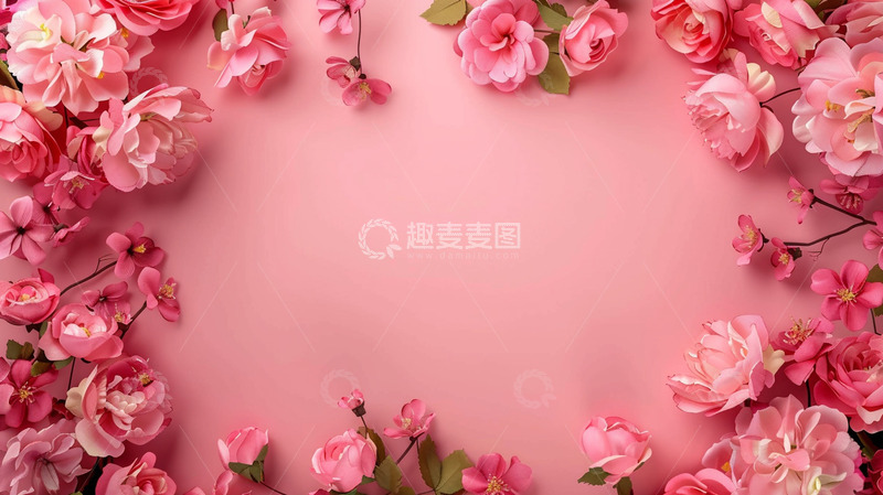 高清大图下载【趣麦麦图】母亲节花卉边框