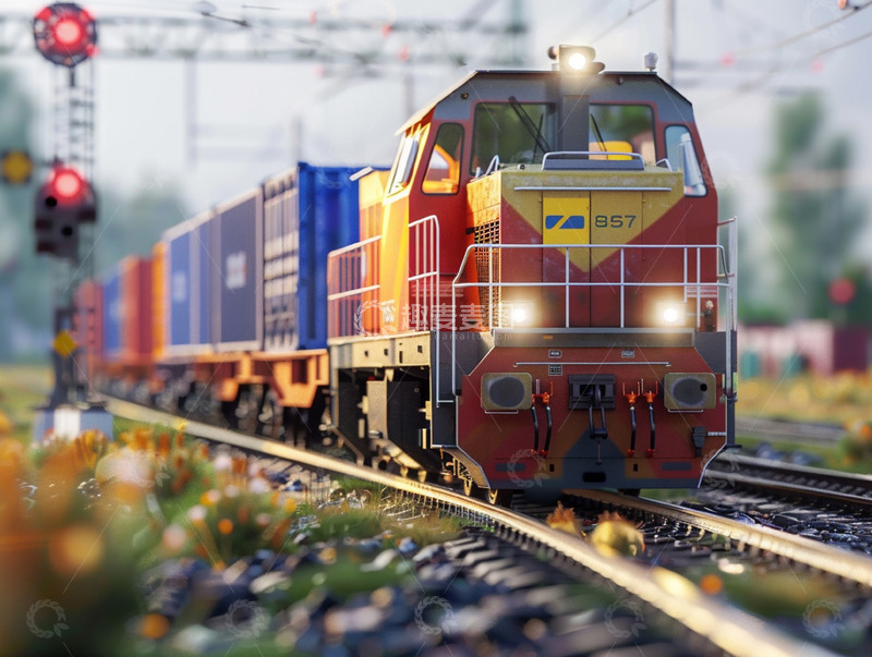 高清大图下载【趣麦麦图】火车运输物流实拍图