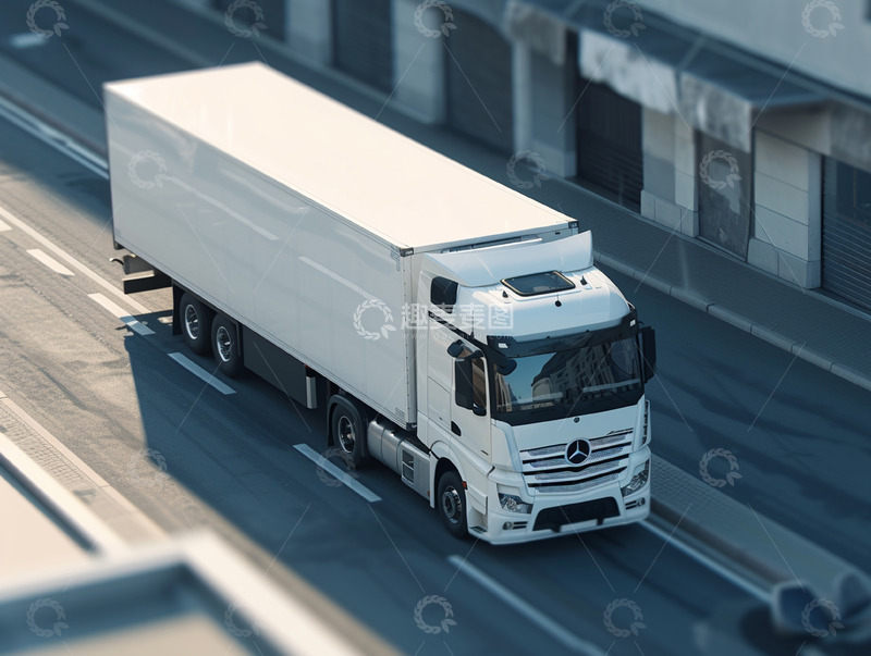高清大图下载【趣麦麦图】白色货车运输