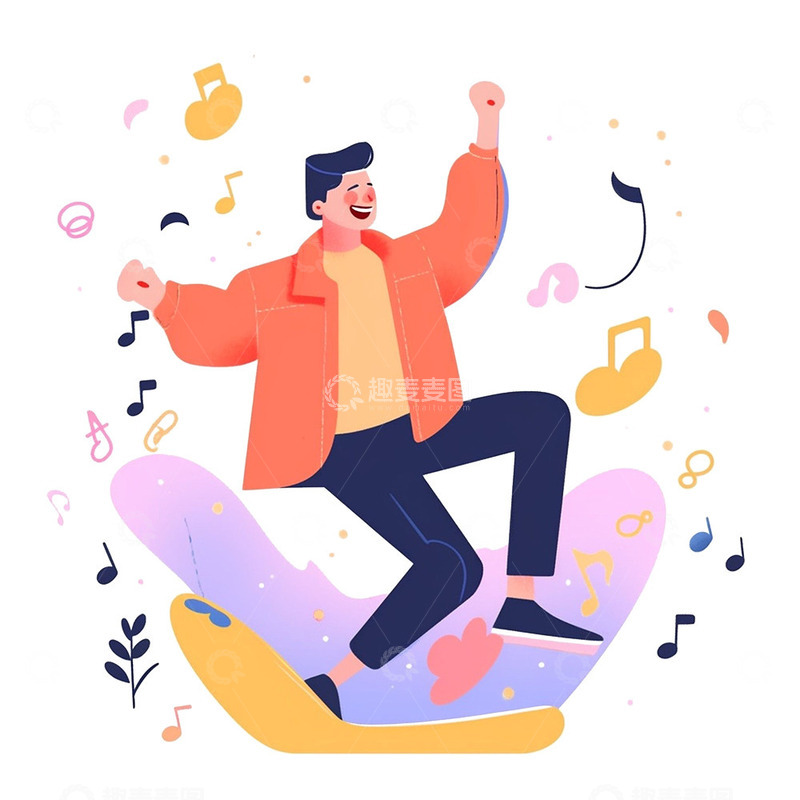 高清大图下载【趣麦麦图】唱歌的男青年