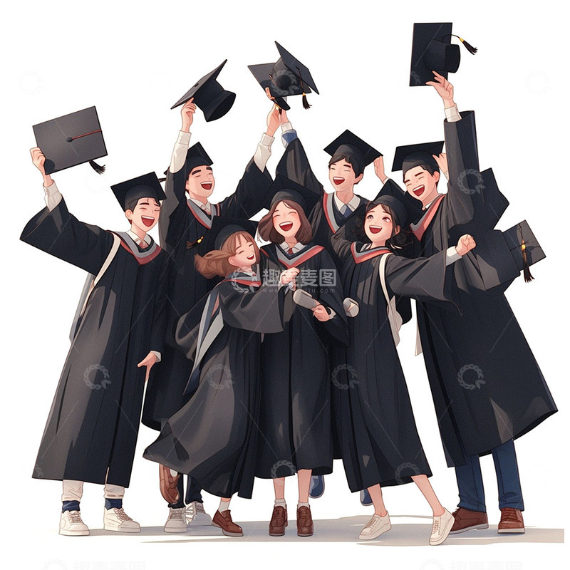 高清大图下载【趣麦麦图】毕业青年场景