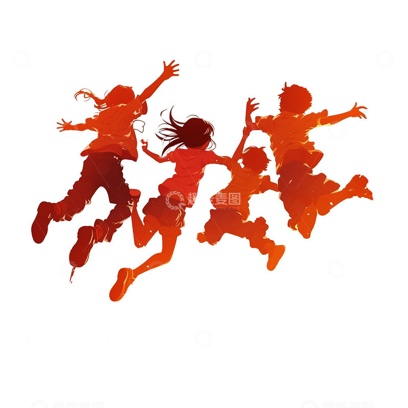 高清大图下载【趣麦麦图】跳跃青年人物