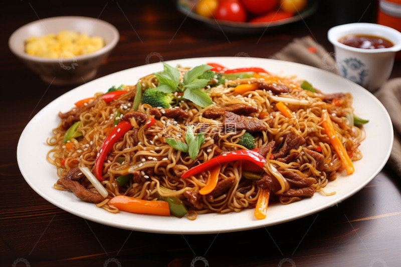 高清大图下载【趣麦麦图】美味自制炒面条