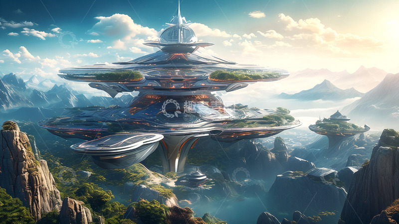 高清大图下载【趣麦麦图】科幻场景未来城市科幻