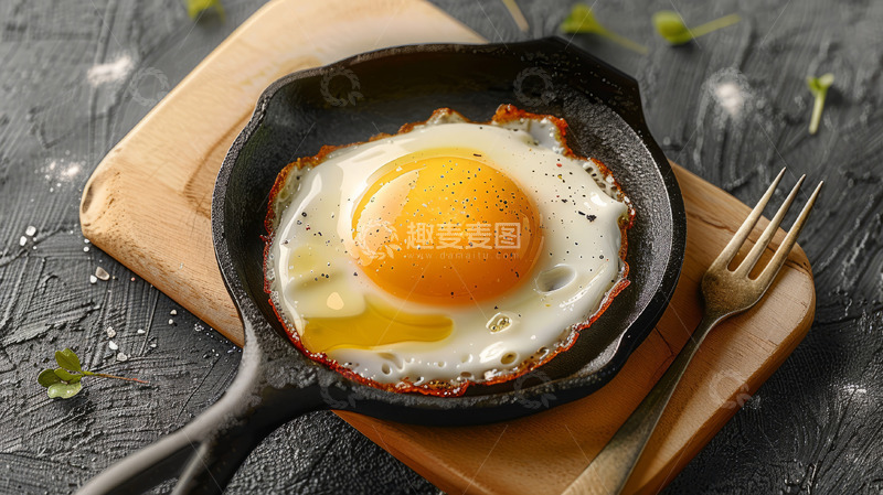 高清大图下载【趣麦麦图】美味煎荷包蛋
