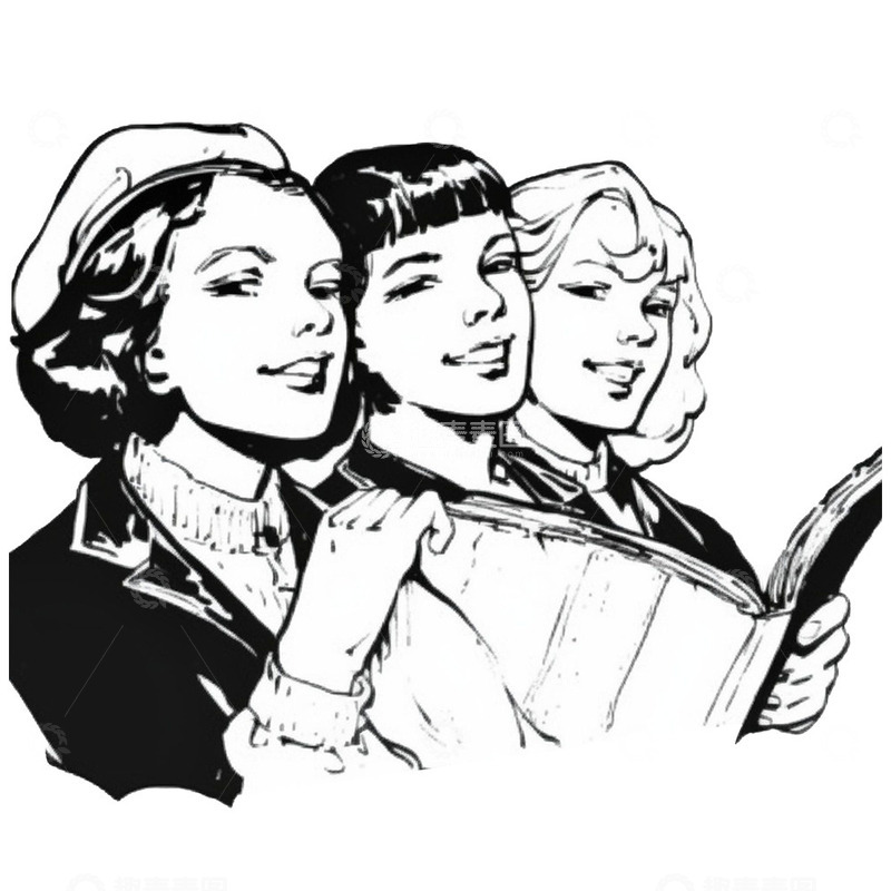 高清大图下载【趣麦麦图】复古黑白青年人物