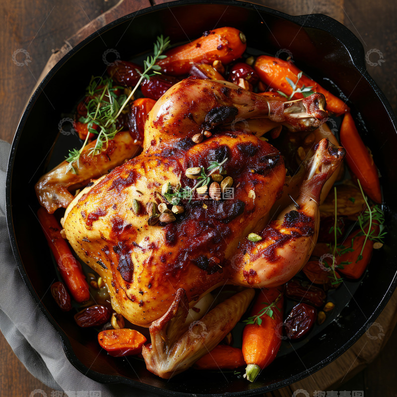 高清大图下载【趣麦麦图】热腾腾的烤火鸡