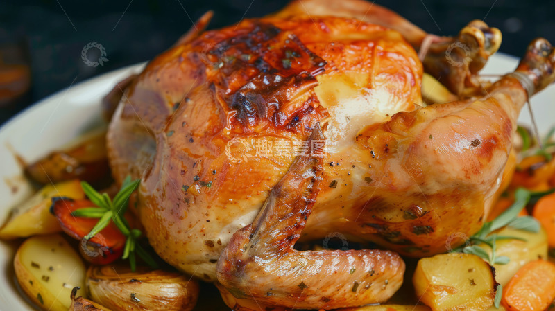 高清大图下载【趣麦麦图】感恩节的烤火鸡