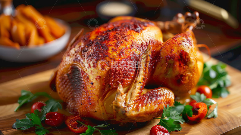 高清大图下载【趣麦麦图】感恩节火鸡晚餐