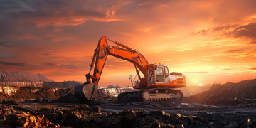 挖掘机工作背景