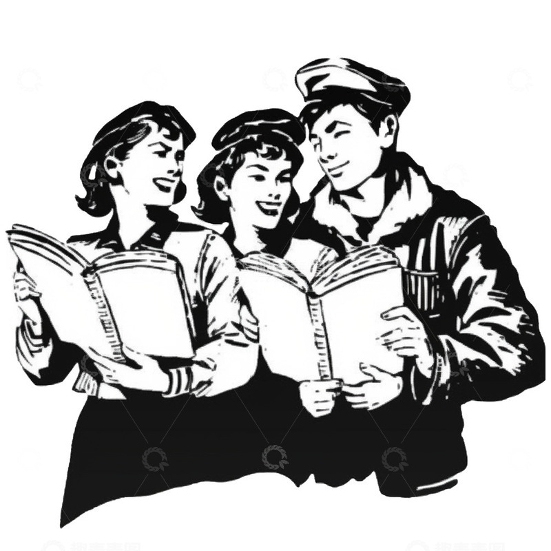 高清大图下载【趣麦麦图】黑白复古人物