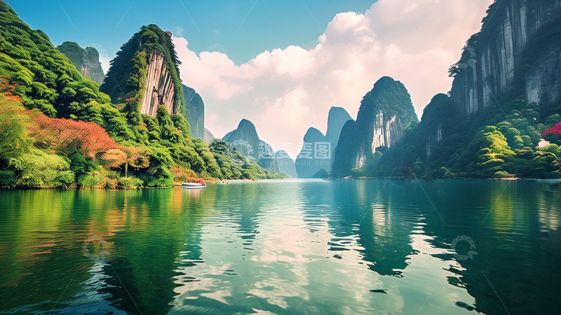 高清大图下载【趣麦麦图】江南美景青山绿水