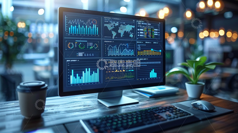 高清大图下载【趣麦麦图】科技风数据可视化