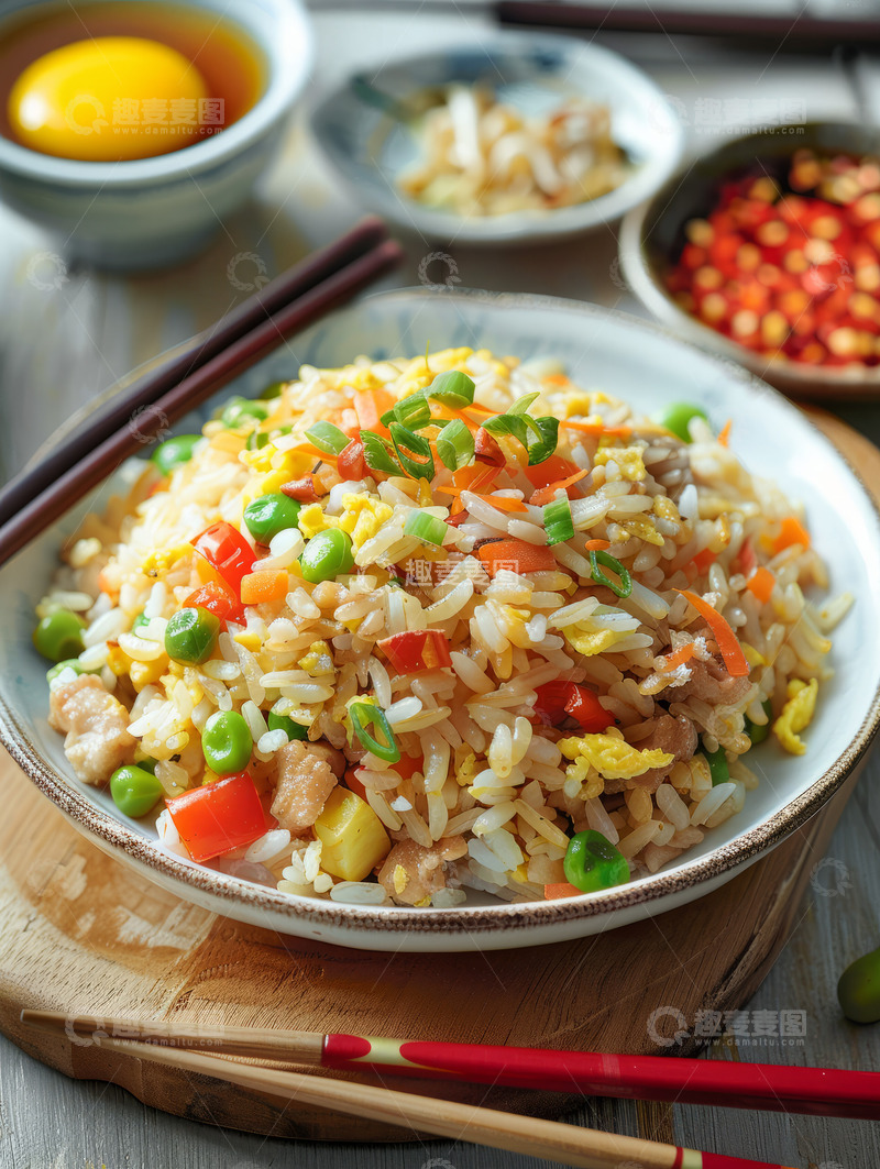 高清大图下载【趣麦麦图】黄金美味蛋炒饭