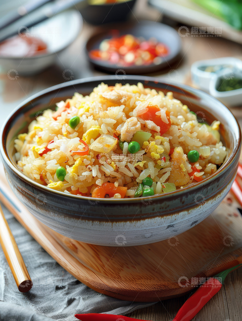 高清大图下载【趣麦麦图】美味鸡蛋炒饭
