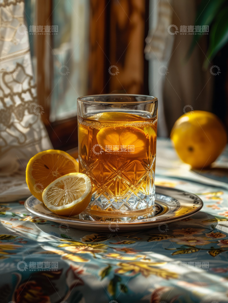 高清大图下载【趣麦麦图】一杯柠檬茶饮品