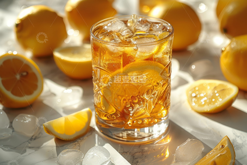 高清大图下载【趣麦麦图】夏日柠檬茶饮品