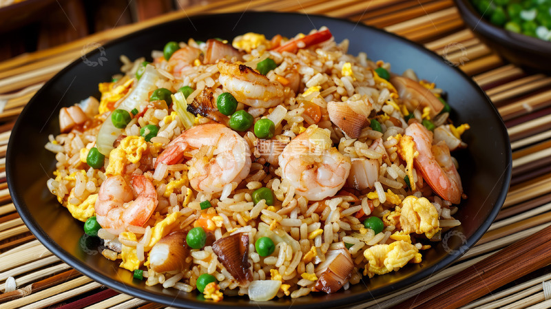 高清大图下载【趣麦麦图】虾大米炒饭食物