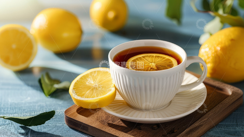 高清大图下载【趣麦麦图】冰爽柠檬茶饮品