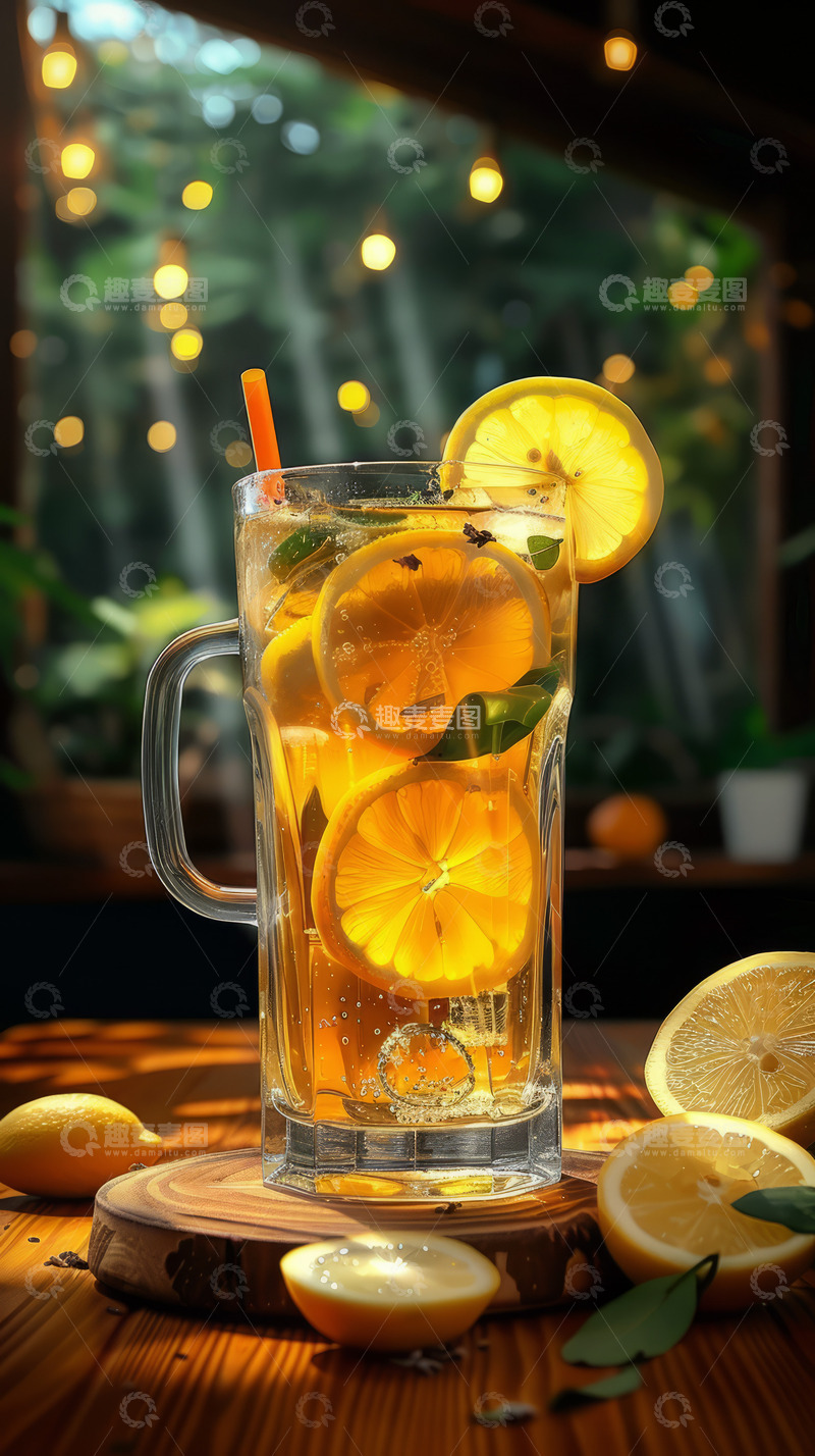 高清大图下载【趣麦麦图】夏季饮品柠檬茶