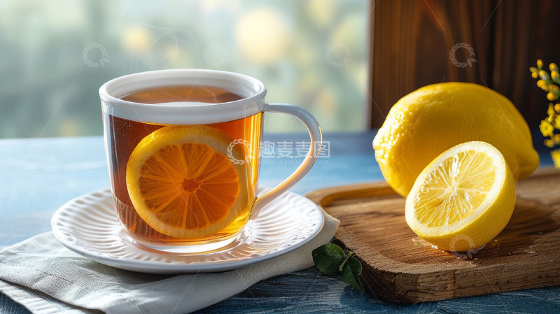 高清大图下载【趣麦麦图】柠檬茶下午茶