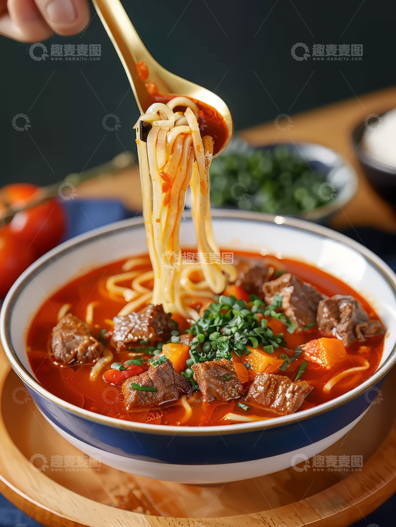 高清大图下载【趣麦麦图】牛腩牛肉拉面