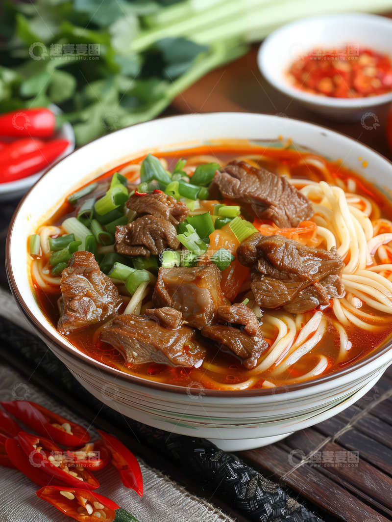 高清大图下载【趣麦麦图】番茄牛腩拉面图片