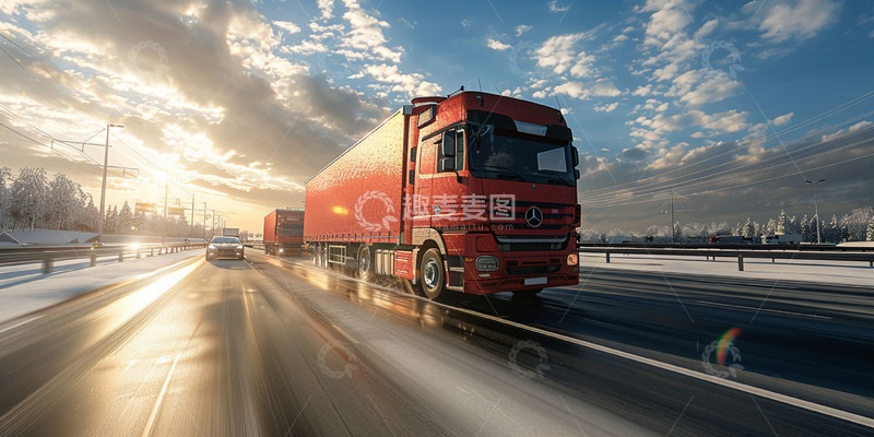 高清大图下载【趣麦麦图】阳光物流运输