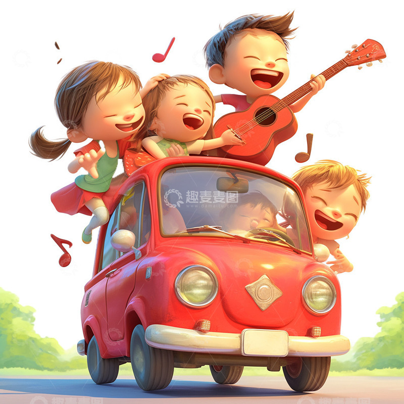 高清大图下载【趣麦麦图】汽车青年音乐