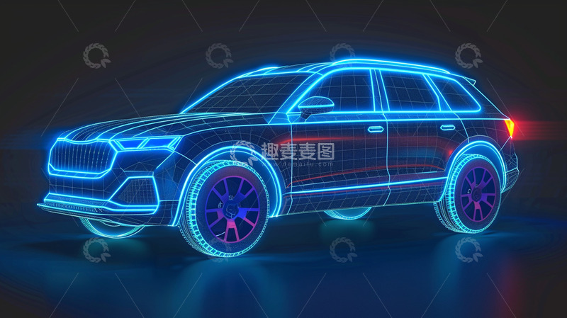 高清大图下载【趣麦麦图】电车透视效果图背景汽车