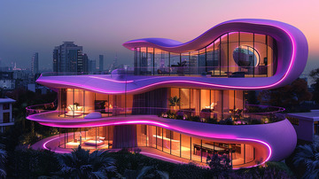 概念建筑设计行业宣传册背景