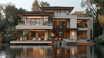 景观设计别墅设计效果图