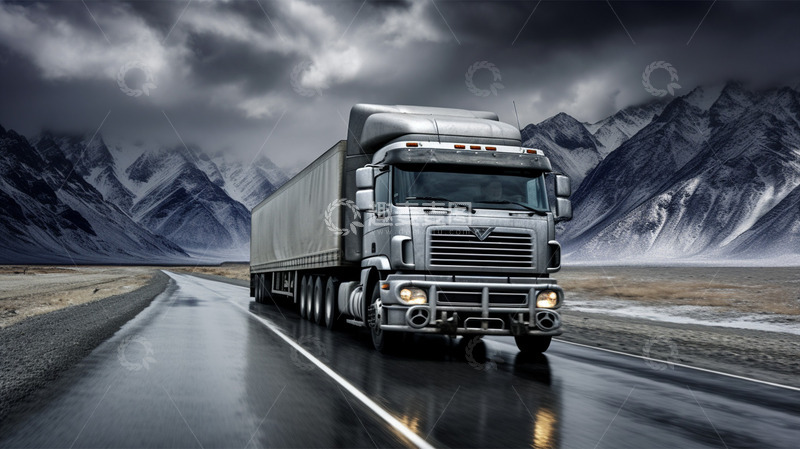 高清大图下载【趣麦麦图】货船卡车汽车公路运输物流货物