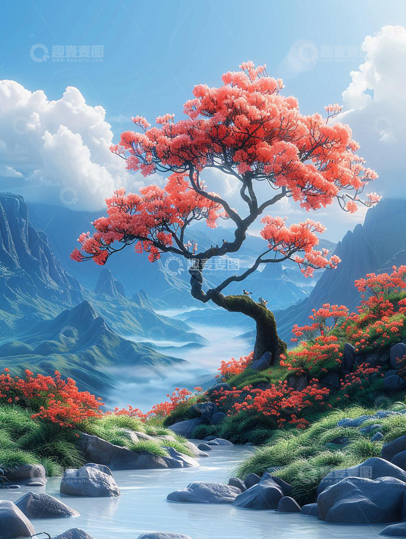 高清大图下载【趣麦麦图】唯美花草山水意境