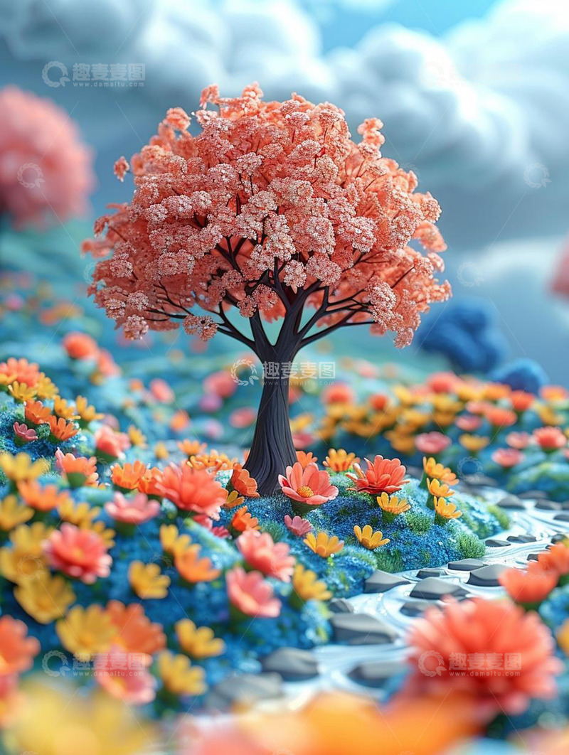 高清大图下载【趣麦麦图】春天鲜花微观场景