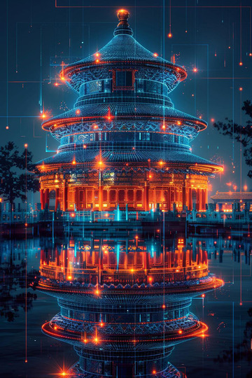 古代建筑科技风