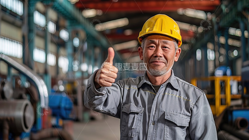 高清大图下载【趣麦麦图】汽车机械工厂修理工人人物形象