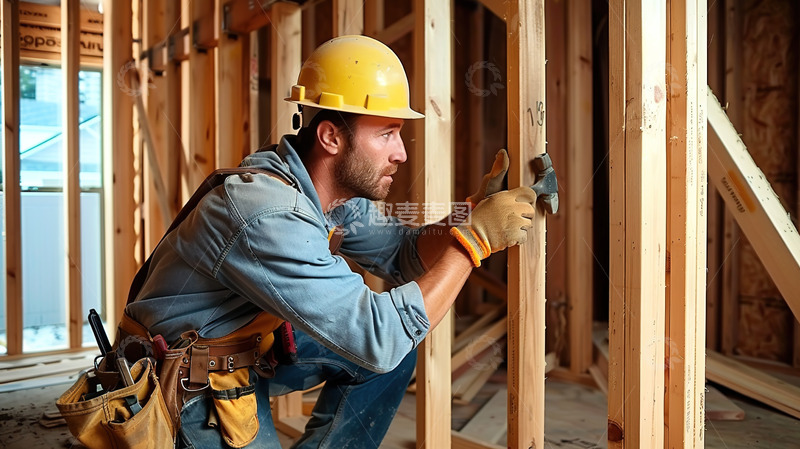 高清大图下载【趣麦麦图】工地木工工人制造工作现场