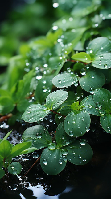 清明谷雨雨后植物