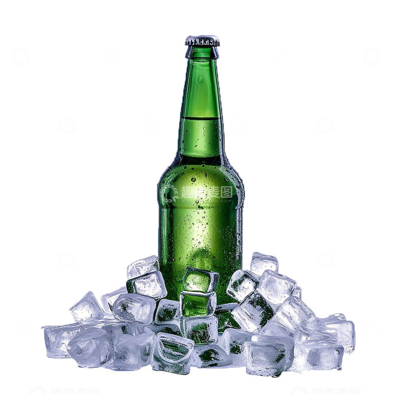 高清大图下载【趣麦麦图】夏日绿色啤酒冰块