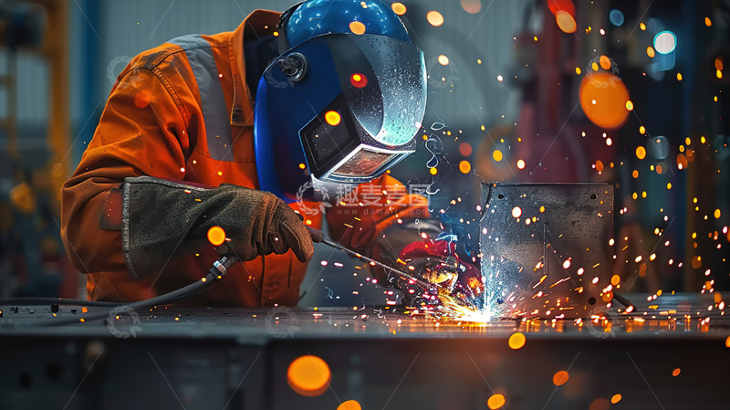 高清大图下载【趣麦麦图】焊工电焊技术工人现场工作特写