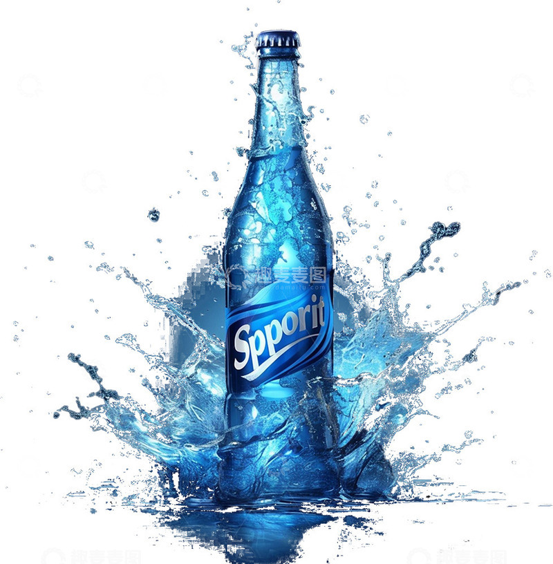 高清大图下载【趣麦麦图】夏日蓝色啤酒