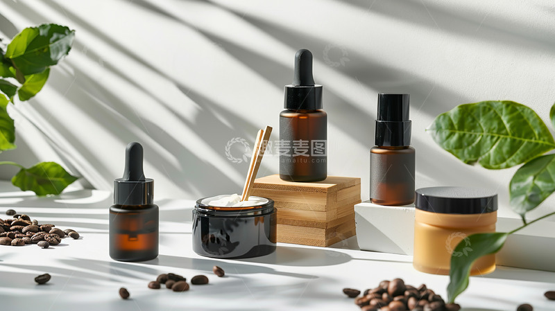 高清大图下载【趣麦麦图】护肤品展台摆拍摄影图