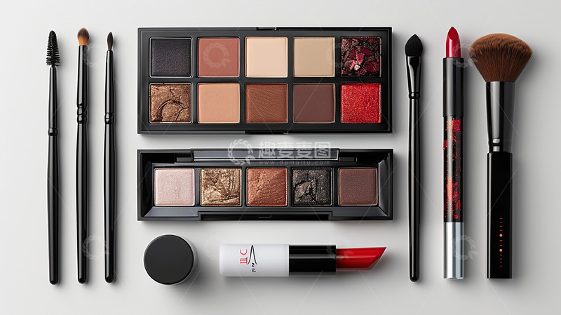 高清大图下载【趣麦麦图】化妆品眼影盒摄影摆拍