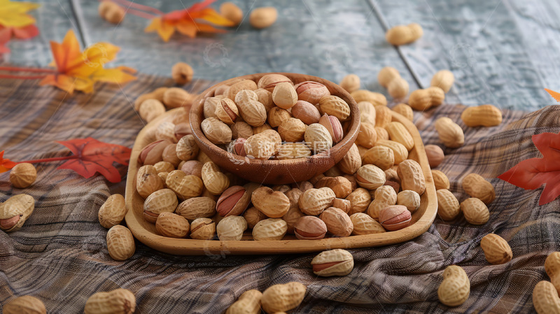 高清大图下载【趣麦麦图】碗里花生坚果食物